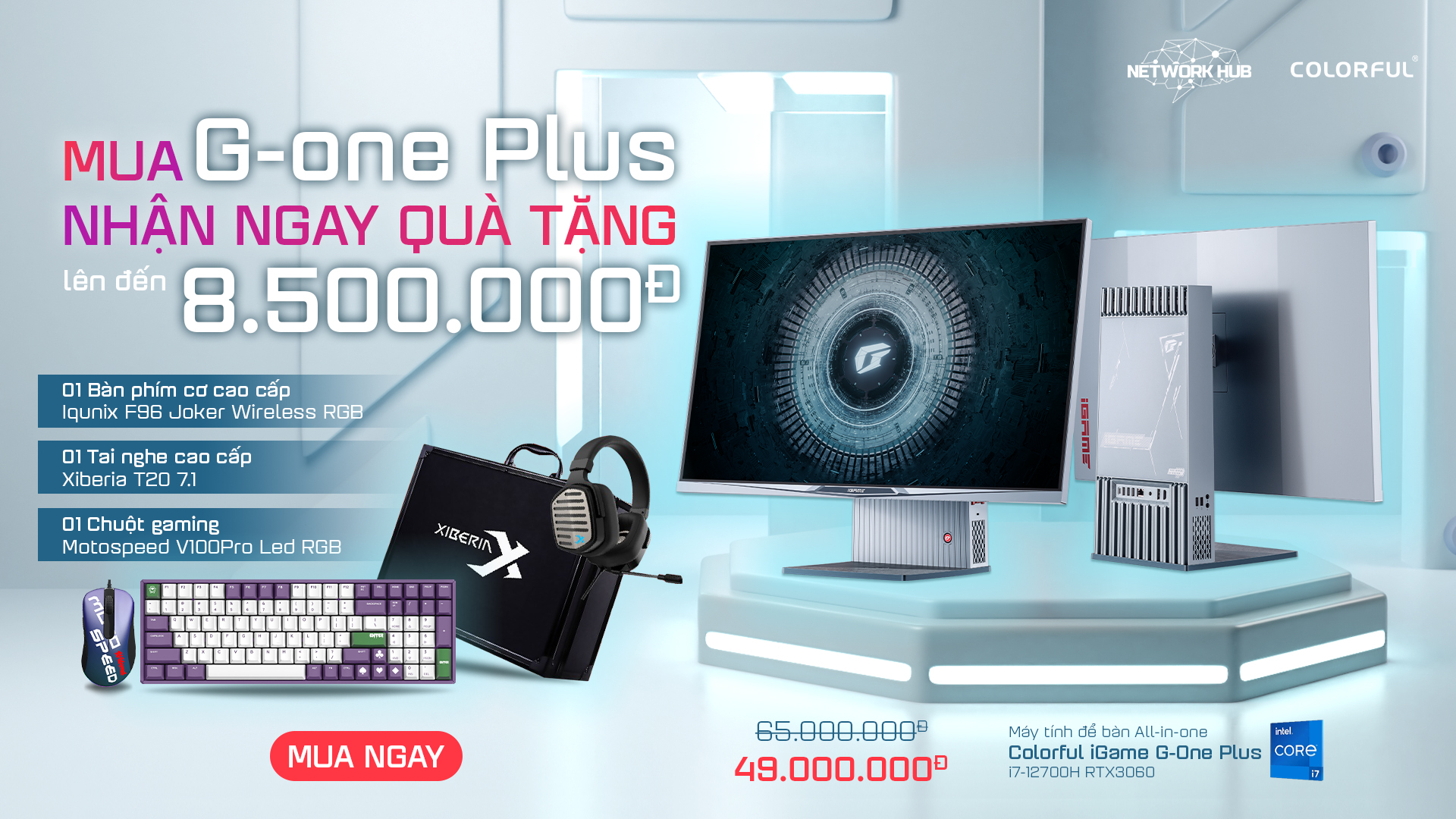 Mua iGame G-ONE PLUS i7 12700H tặng bộ quà khủng trị giá gần 8 triệu